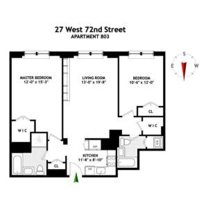 Floor Plan for 27 W 72nd St #803