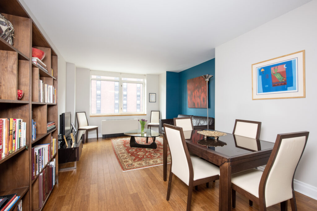 Dining room at 1760 Second Ave #9E, a property successfully sold by NYC sellers agent, The Zweben Team.
