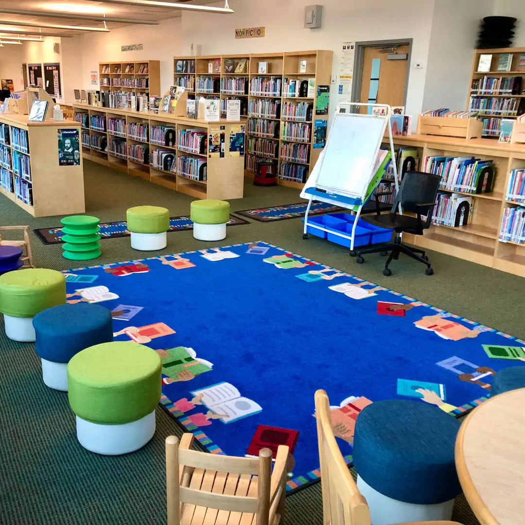 In addition to checking out books and learning valuable research skills, students visit the library to participate in recess clubs and to create in our Fab Lab.